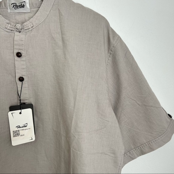 Reverb Gray Linen Feel Top - Picture 4 of 7